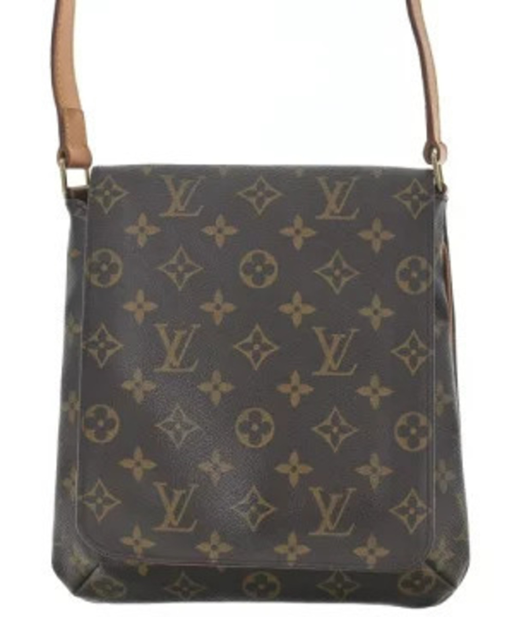 Louis Vuitton Shoulder Bag Brown Beige Cream All over